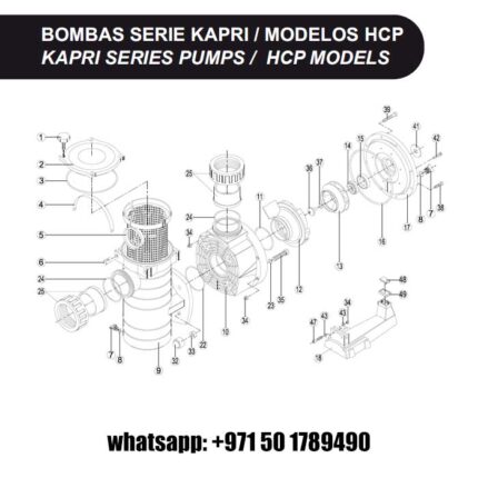 kripsol kapri kap hcp series pump spare parts